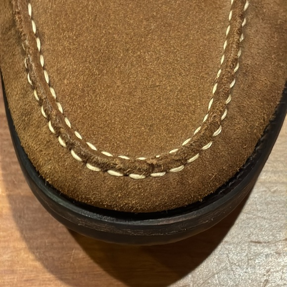 G.H. BASS & CO. TAN SUEDE LOAFERS MEN’S SIZE 11.5 PENNY LOAFER DRIVING SHOES EUC - Picture 4 of 14